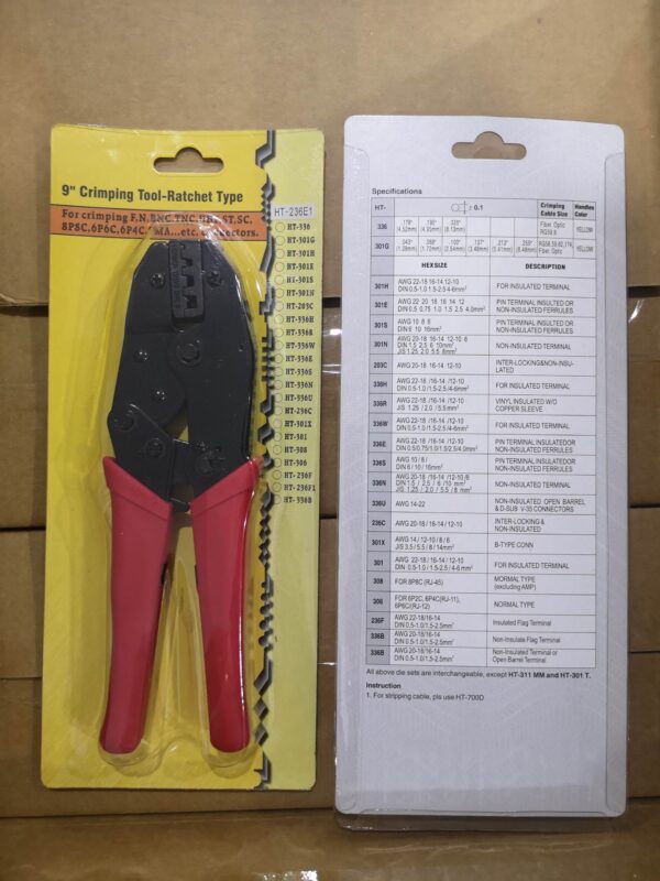 HT236E1 RATCHET CRIMPING PLIER